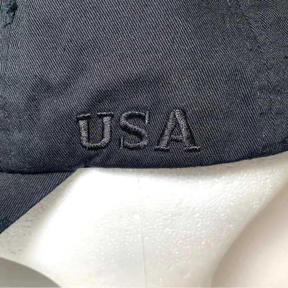 KBETHOS Black Distressed Baseball Cap with USA Flag Adjustable Strap Unisex - Picture 5 of 15